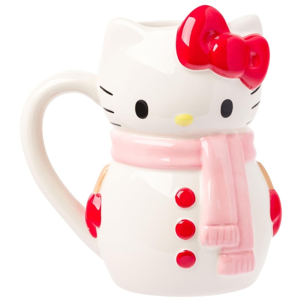 New Hello Kitty Winter SNOWMAN Ceramic 3D‎ Mug